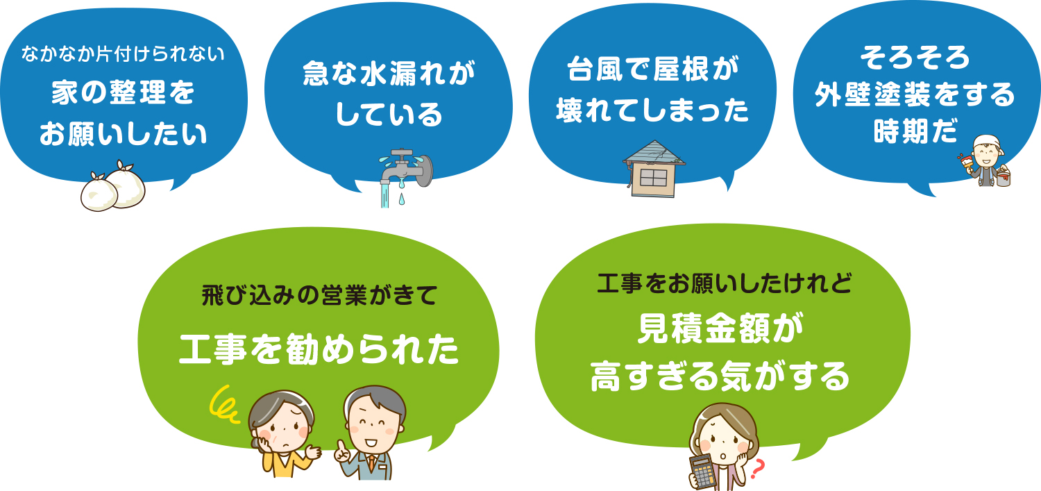 住まいの色々な困りごとを相談できるパートナーはいますか?